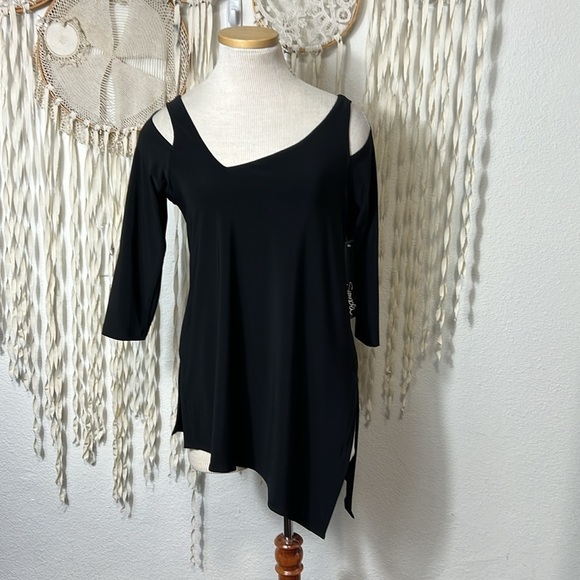 Sympli NWT Black Focus Tunic 3/4 Sleeve Size 6 - Picture 2 of 10